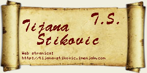 Tijana Stiković vizit kartica